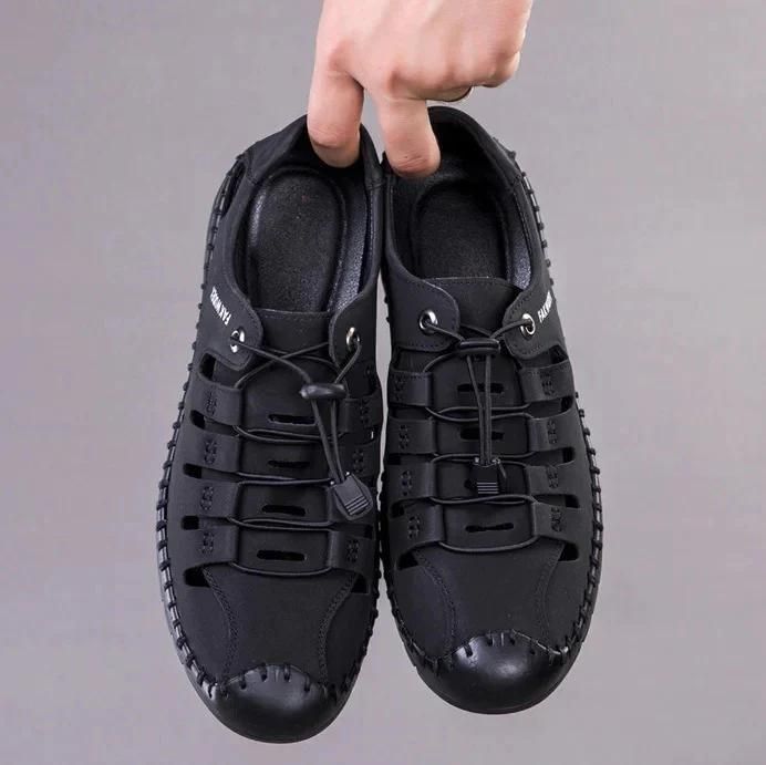 Men's Boss Leather Shoes (Black Color)