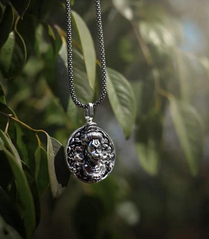 Silver Chain Hanuman Pendant